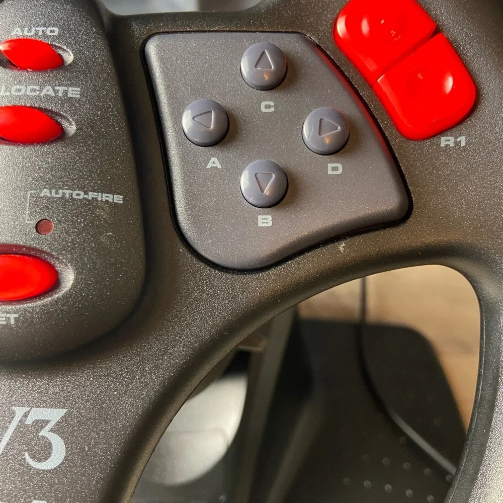 Playstation PS1‎ PS2 V3 fx INTERACT Racing Steering Wheel SV-1119
